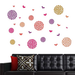 Thumbnail for Decals Design 'Flower Pattern Motifs' Wall Sticker