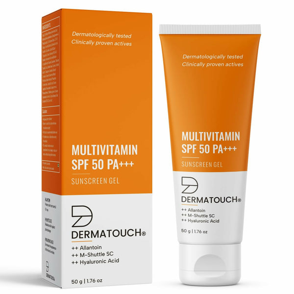 Dermatouch Multivitamin SPF 50 PA+++ Sunscreen Gel - Distacart