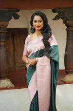 Thumbnail for NOZ2TOZ Women Banarasi Silk Woven Saree With Blouse Piece - Teal - Distacart