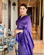 Thumbnail for NOZ2TOZ Women Banarasi Silk Woven Saree With Blouse Piece - Blue - Distacart
