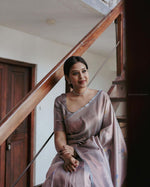 Thumbnail for NOZ2TOZ Women Banarasi Silk Woven Saree With Blouse Piece - white - Distacart