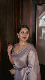 Thumbnail for NOZ2TOZ Women Banarasi Silk Woven Saree With Blouse Piece - white - Distacart