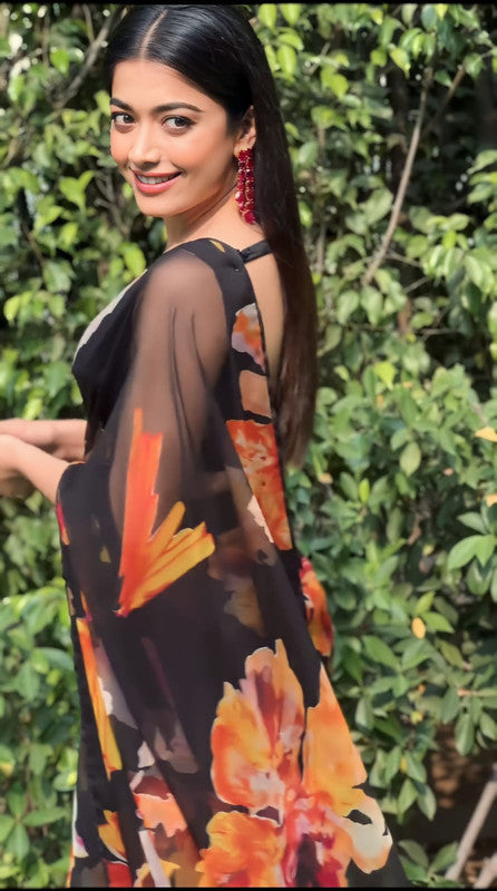 NOZ2TOZ Women Banarasi Silk Woven Saree With Blouse Piece - Black - Distacart