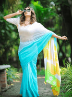 Thumbnail for NOZ2TOZ Women Linen Printed Saree With Blouse Piece - Multi - Distacart
