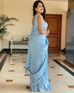 Thumbnail for NOZ2TOZ Women Banarasi Silk Woven Saree With Blouse Piece - Firozi - Distacart