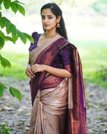 Thumbnail for NOZ2TOZ Women Banarasi Silk Woven Saree With Blouse Piece - Grey - Distacart