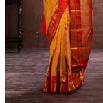 Thumbnail for NOZ2TOZ Women Banarasi Silk Woven Saree With Blouse Piece - Mustard - Distacart