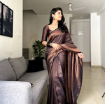 Thumbnail for NOZ2TOZ Women Banarasi Silk Woven Saree With Blouse Piece - Black - Distacart