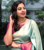 Thumbnail for NOZ2TOZ Women Banarasi Silk Woven Saree With Blouse Piece - Sea Green - Distacart