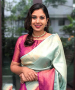 Thumbnail for NOZ2TOZ Women Banarasi Silk Woven Saree With Blouse Piece - Sea Green - Distacart