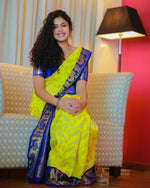 Thumbnail for Malishka Banarasi Silk Woven Saree With Blouse Piece - Perrot