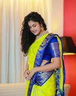 Thumbnail for Malishka Banarasi Silk Woven Saree With Blouse Piece - Perrot