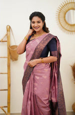 Thumbnail for NOZ2TOZ Women Banarasi Silk Woven Saree With Blouse Piece - Pink - Distacart