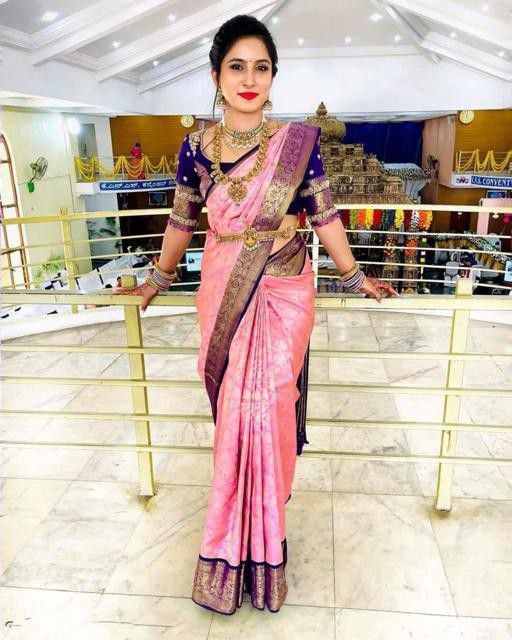 NOZ2TOZ Women Banarasi Silk Woven Saree With Blouse Piece - Pink - Distacart