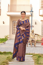 Thumbnail for NOZ2TOZ Women Banarasi Silk Woven Saree With Blouse Piece - Wine - Distacart