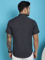 Thumbnail for Indian Needle Men's Printed Half Sleeve Lycra Shirt - Sky Blue - Distacart