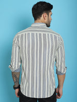 Thumbnail for Indian Needle Men's Woven Design Cotton Shirt - Blue - Distacart