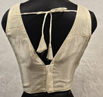 Thumbnail for Kia Fashions Cream Self-Sheen Readymade Blouse - Distacart