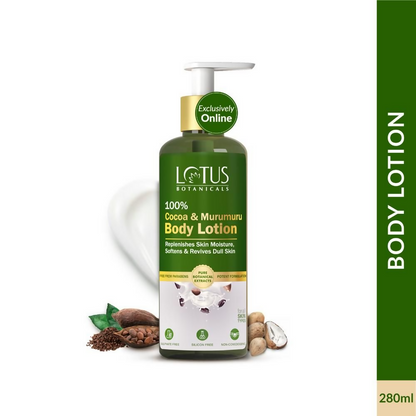 Lotus Botanicals 100% Cocoa & Murumuru Body Lotion - Distacart