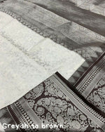 Thumbnail for Preksha Creation Designer Women Banarasi Soft Silk Saree - White - Distacart