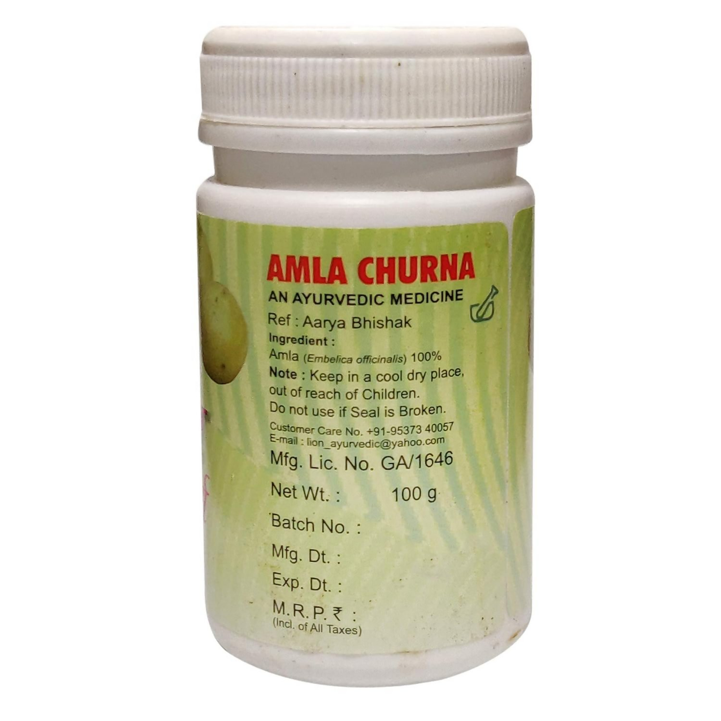 Lion Ayurveda Amla Churna - Distacart