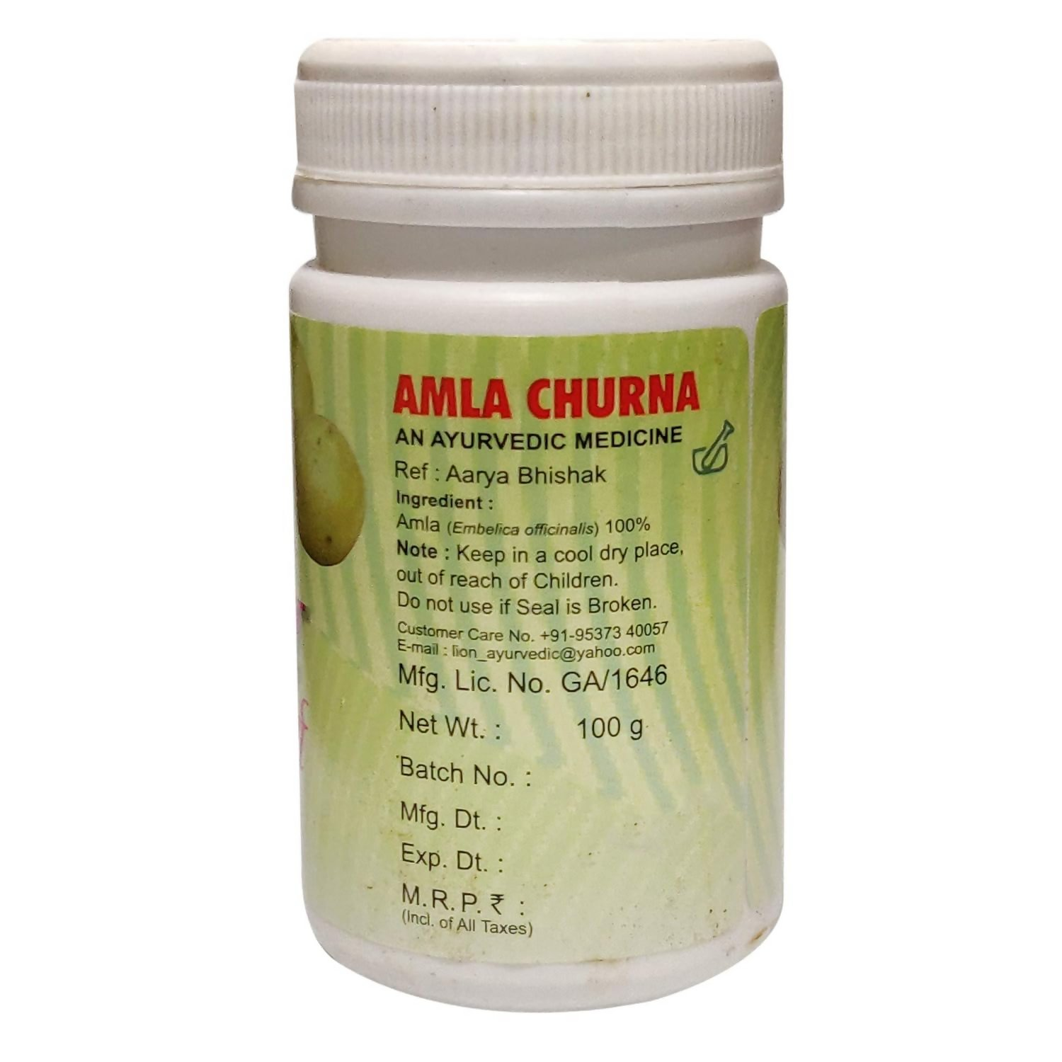 Lion Ayurveda Amla Churna - Distacart