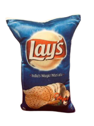 Unique Fashion Microfibre Filled Cushion For Kids - Blue Lays - Distacart