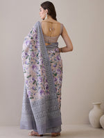 Thumbnail for NOZ2TOZ Women's Silk Blend Beige Printed Designer Saree With Blouse Piece - Distacart