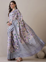 Thumbnail for NOZ2TOZ Women's Silk Blend Beige Printed Designer Saree With Blouse Piece - Distacart