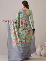 Thumbnail for NOZ2TOZ Women's Silk Blend Light Green Printed Designer Saree With Blouse Piece - Distacart