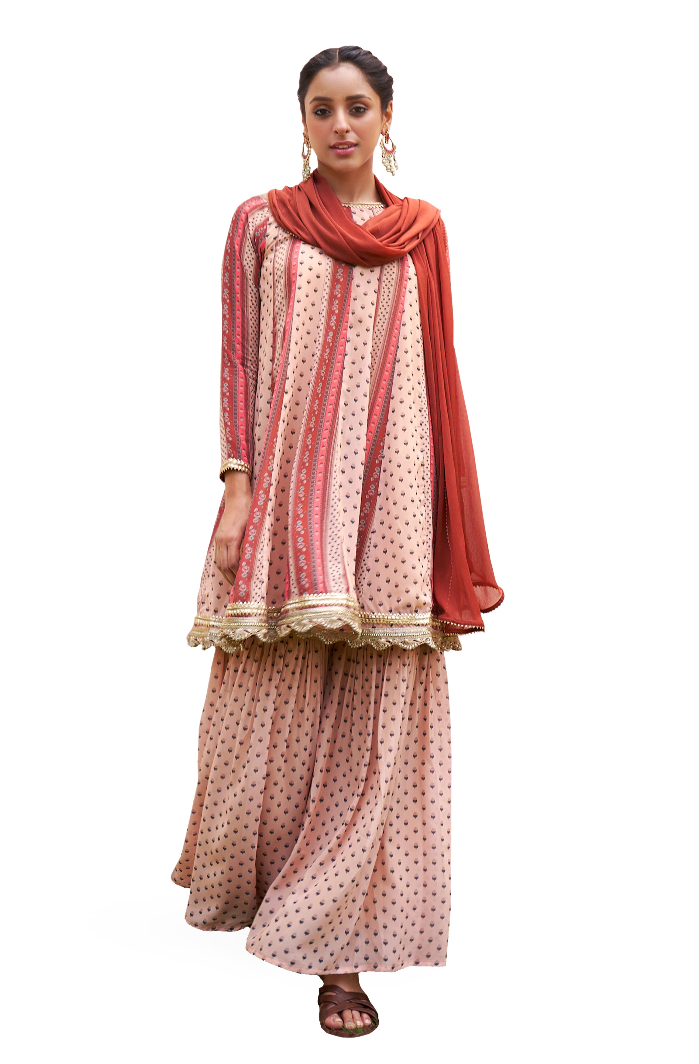 Janasya Multicolor Georgette Digital Floral Printed Set - Distacart