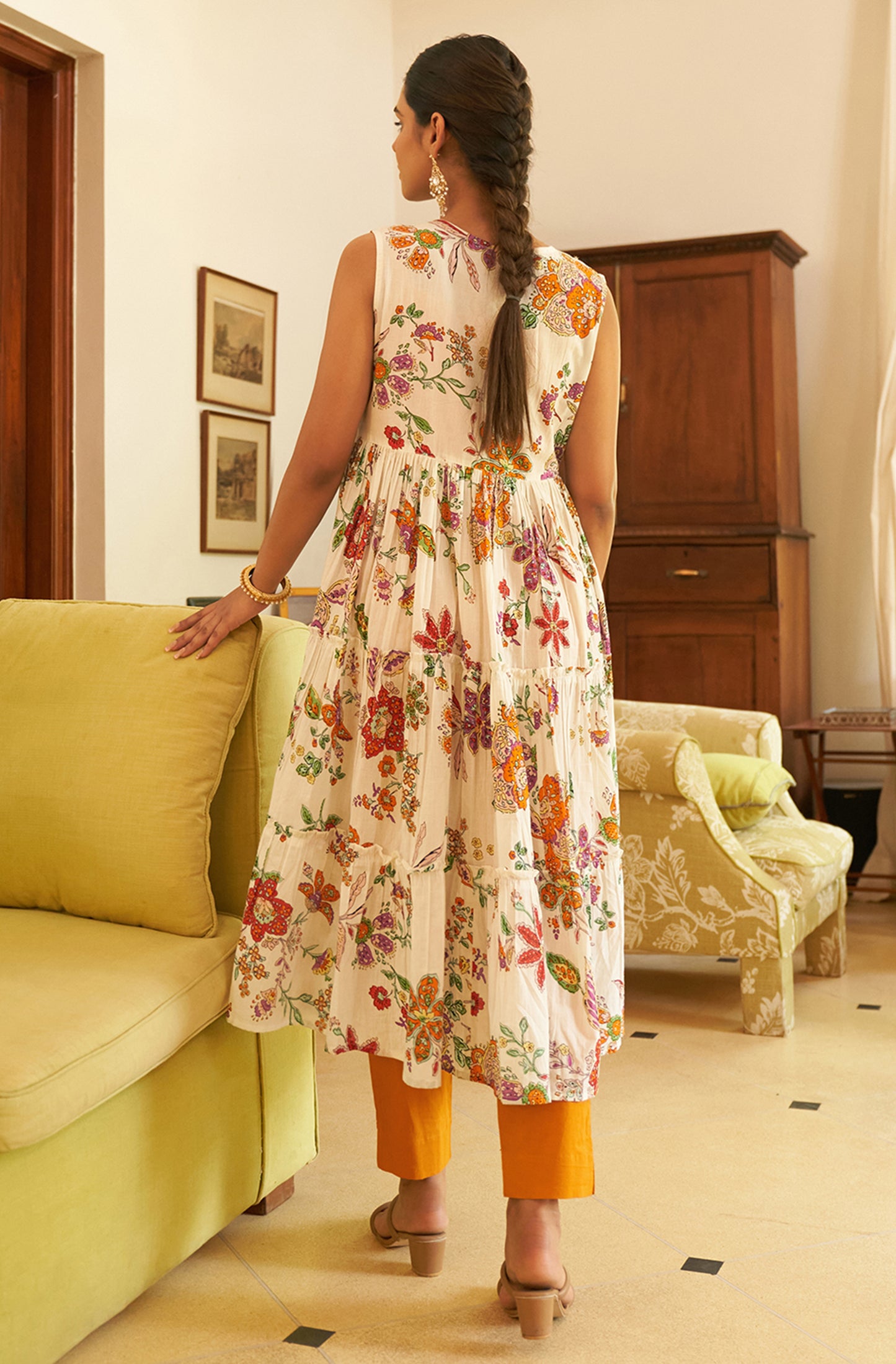 Janasya Orange Cotton Solid Set - Distacart