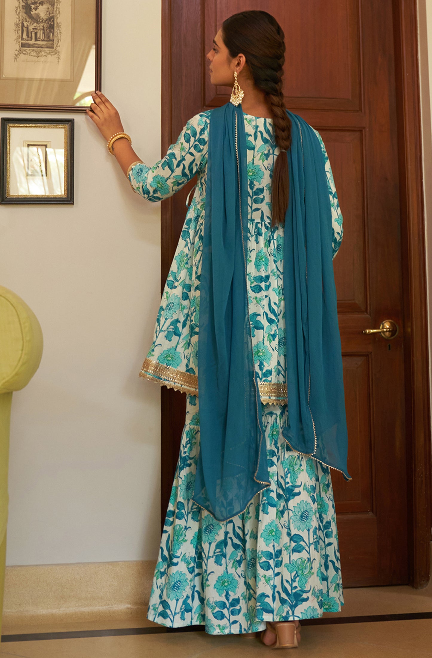 Janasya White Cotton Floral Printed Set - Distacart