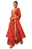 Janasya Red Cotton Floral Printed Set - Distacart