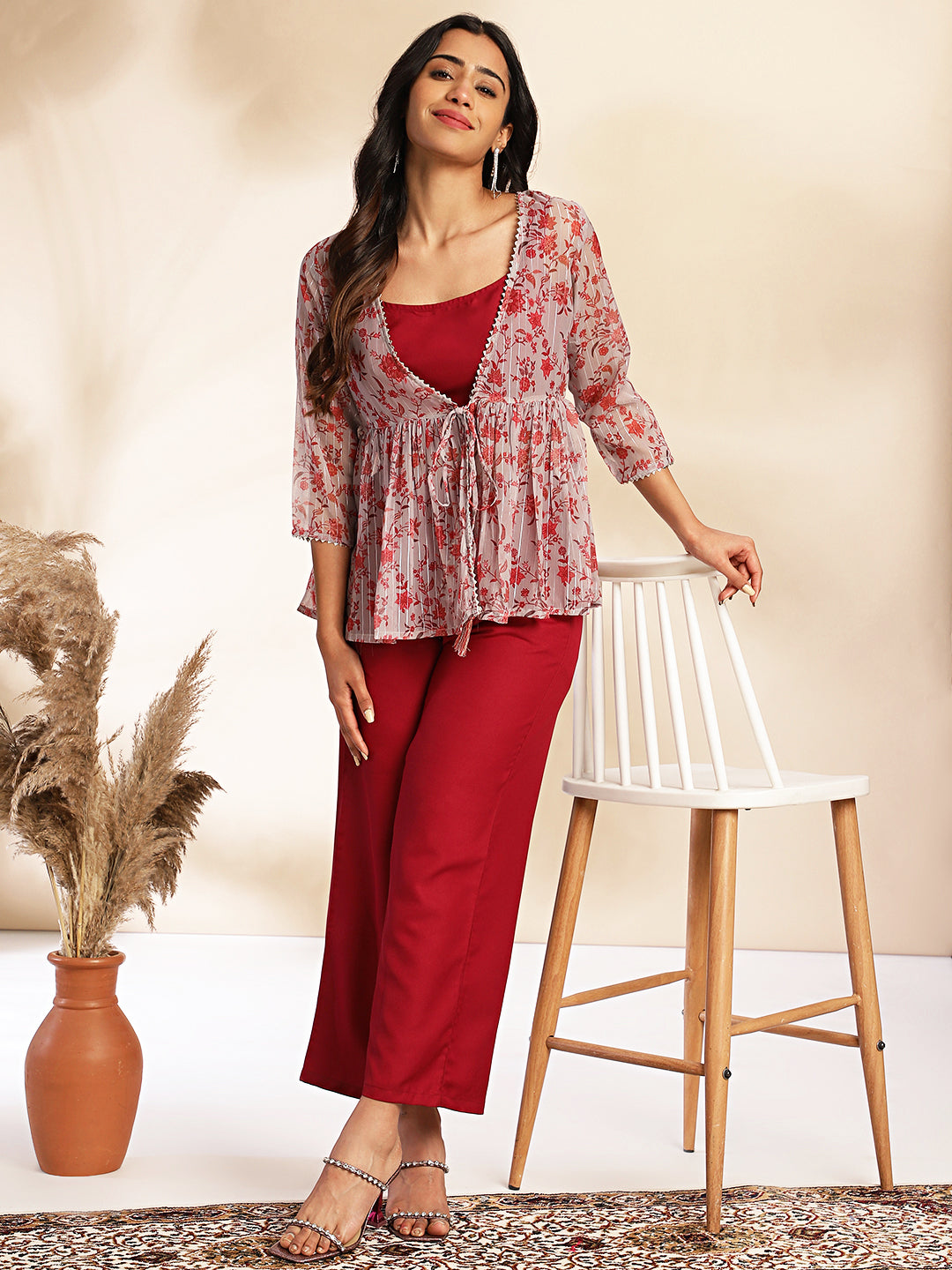 Janasya Wine Moss Solid Set - Distacart