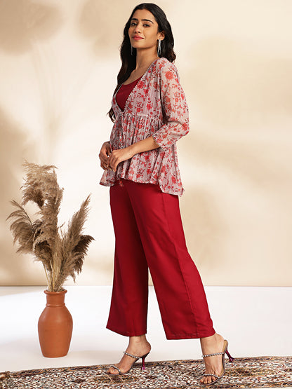 Janasya Wine Moss Solid Set - Distacart