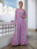 Janasya Lavender Georgette Chevron Regular Co-ord Set - Distacart