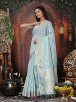 Thumbnail for Astita Organza Sky Blue Saree