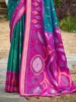 Thumbnail for Astita Sea Green Soft Silk Saree