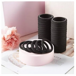 Thumbnail for Bronson Professional Hair Rubber Bands Ponytail Holder with Storage Box - Black - Dista