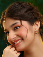 Thumbnail for Ruby Raang Double Color Drops Maang Tikka And Earrings Set