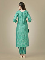 Thumbnail for Jyoti Fashion Women's Pista Green Rayon Embroidered Kurta Pant Set - Distacart