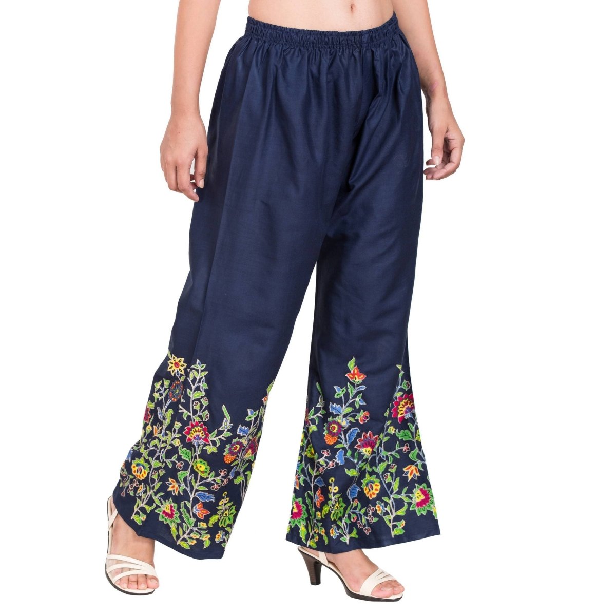 Asmaani Navy Blue Color Digital Print Sarara