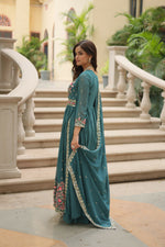 Thumbnail for Joban Fashion Rama Georgette Sequence Embroidery Work Kurta Set