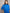 Lyush Women Royal Blue Terry Oversized Zipper Sweatshirt