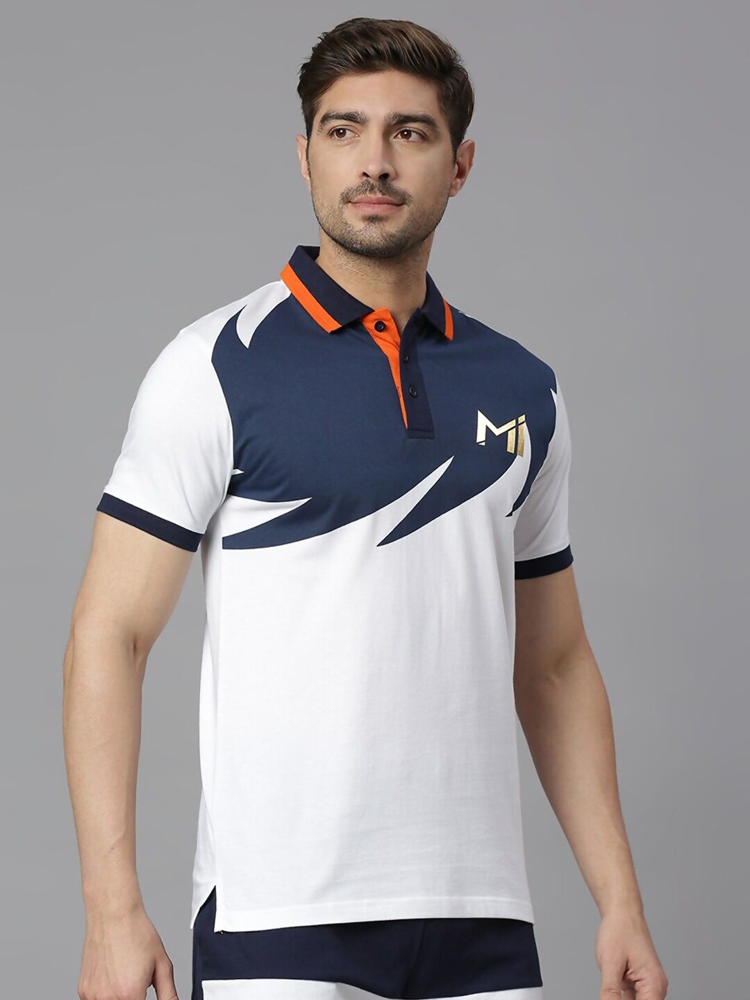 Fancode Mumbai Indians Printed Cotton T-shirt - Distacart