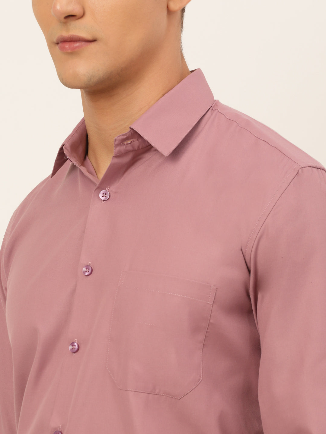 Jainish Men's Magenta Pink Formal Solid Shirts - Distacart
