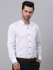Jainish Men's Cotton Solid Button Down Formal Shirts - White - Distacart
