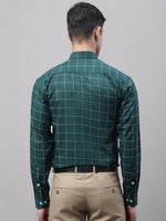 Thumbnail for Jainish Men's Green Cotton Checked Formal Shirt - Distacart