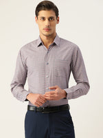 Thumbnail for Jainish Men's Cotton Micro Checked Formal Shirts - Grey - Distacart